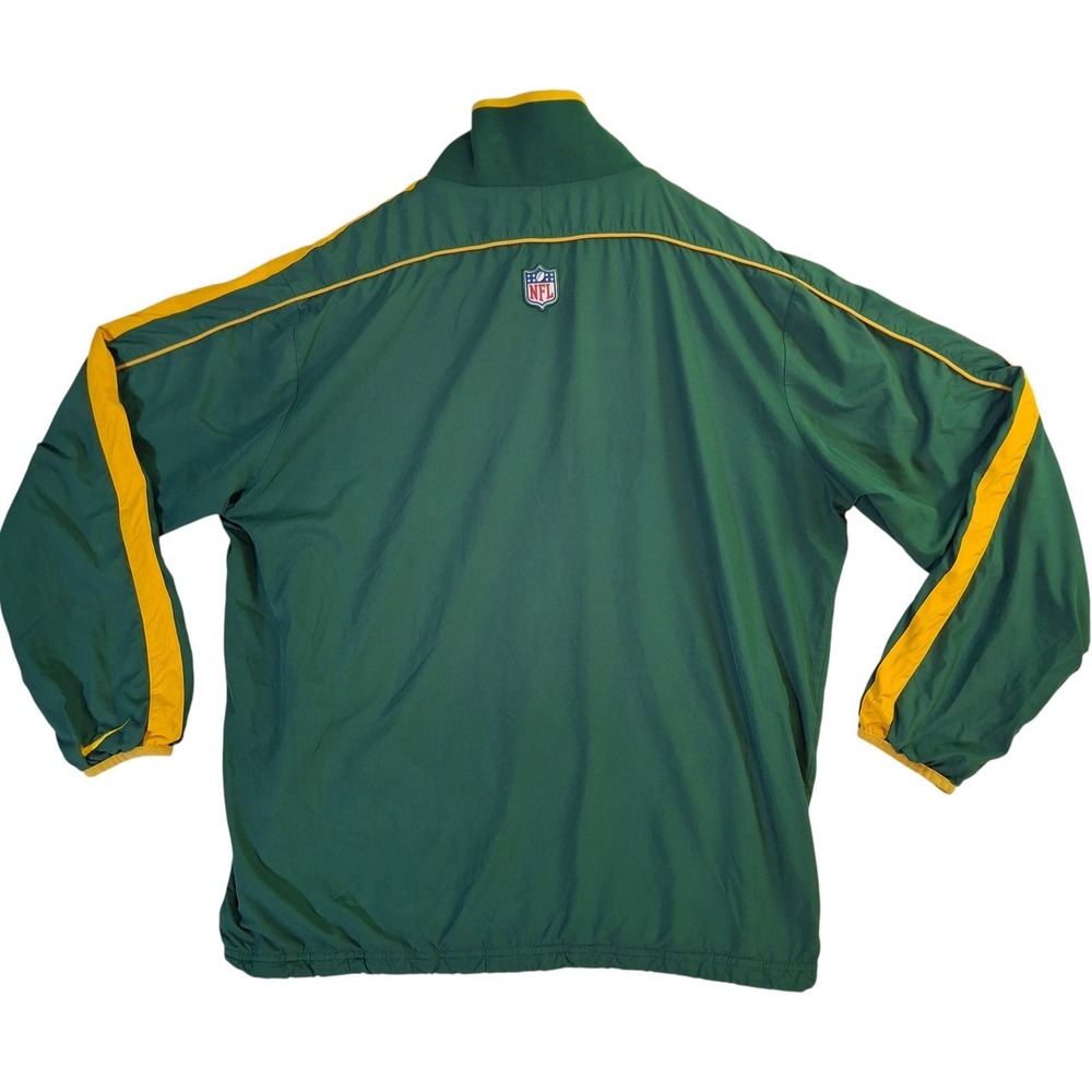 Green Bay Packers 1/4 Zip Windbreaker Men's Small* NFL Nike On Field Green Lined - Picture 3 of 10